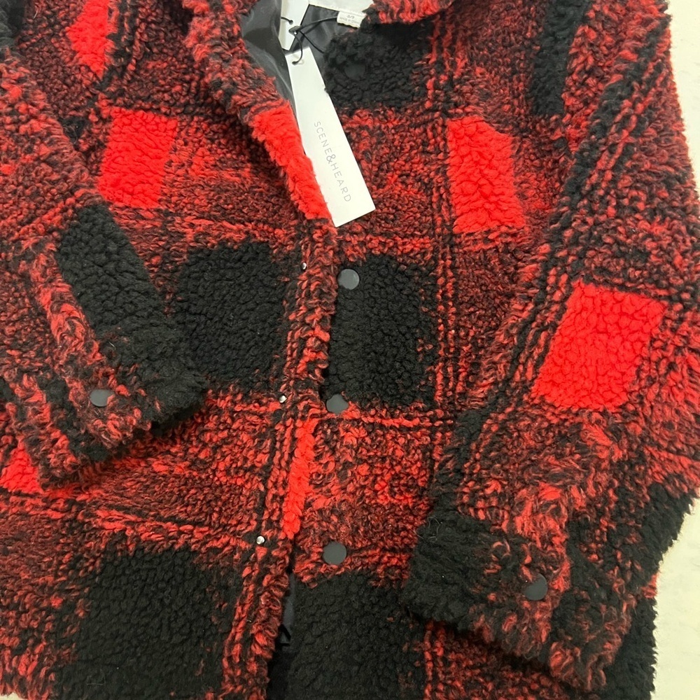 Kids Red and Black Checkered Jacket - Picture 5 of 7